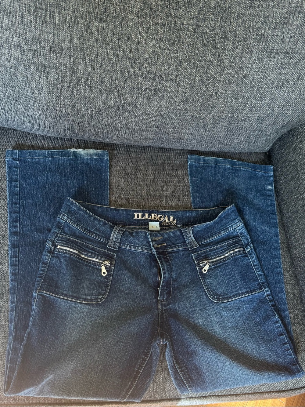Y2K Illegal Jeans Women's Dark Wash Boot Cut Jeans